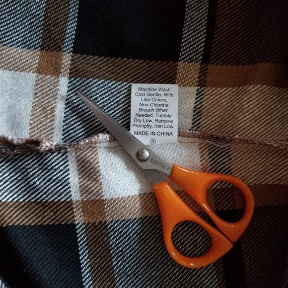 NWOT plaid, check, colour block, long sweater/top, Shein, XL, soft polyester - Picture 6 of 7